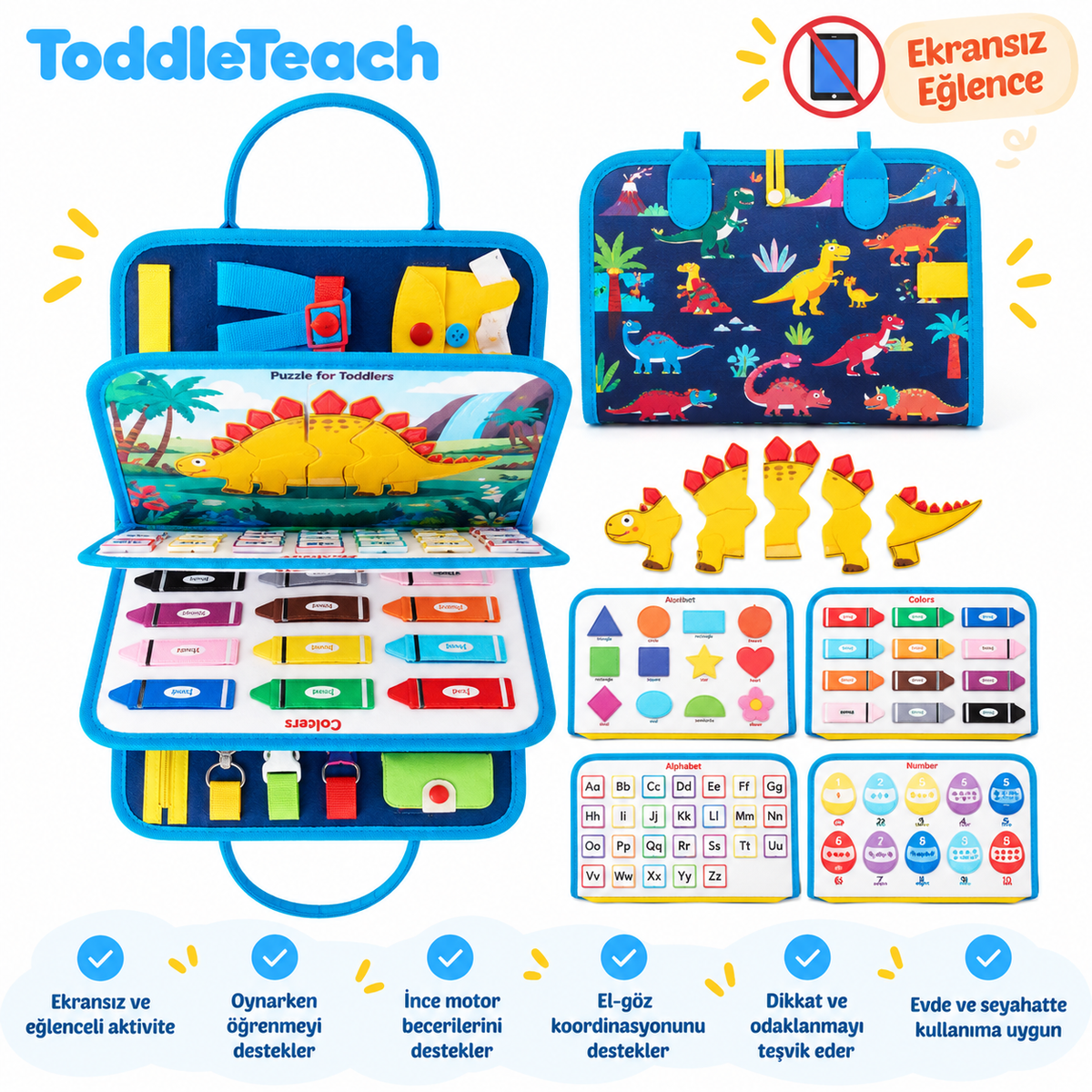 ToddleTeach™ Montessori Eğitici Aktivite Kitabı